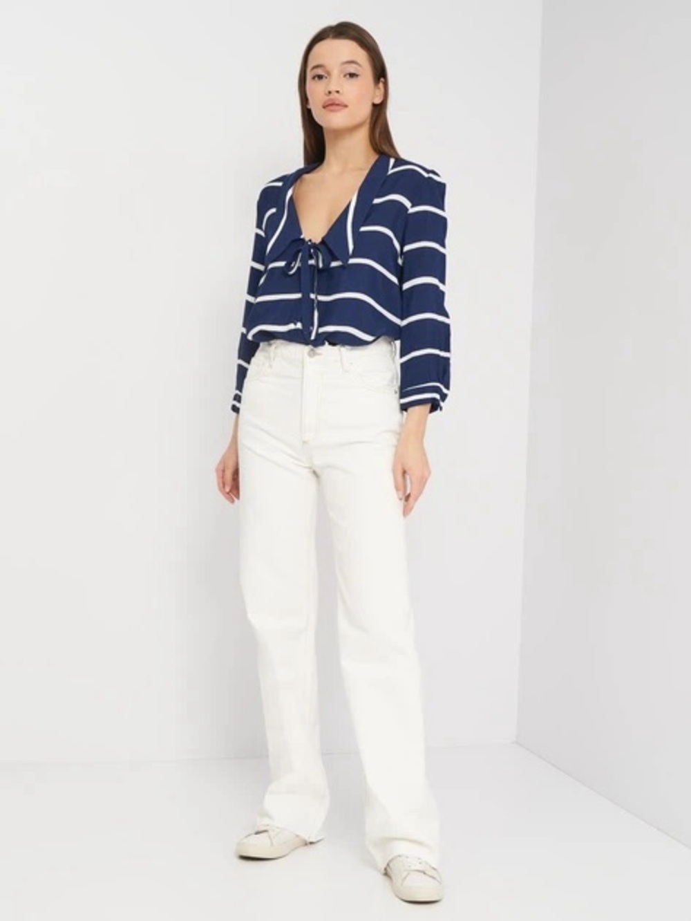 [EUC] ZARA Sailor Striped Blouse. Size Medium